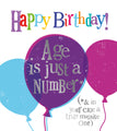 Brightside 'Age Is Just A Number' Birthday Card