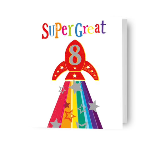 Brightside 'Super Great 8' Birthday Card