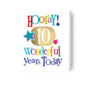 Brightside 'Hooray! 10' 10th Birthday Card