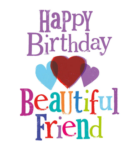 Brightside 'Happy Birthday Beautiful Friend' Birthday Card