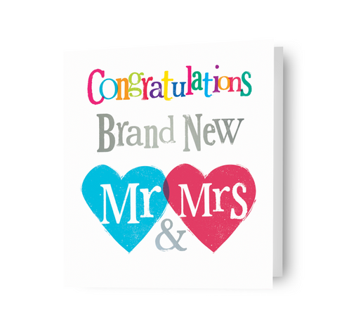 Brightside 'Brand New Mr & Mrs' Wedding Card