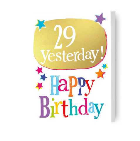 Brightside '29 Yesterday' Age 30 Birthday Card