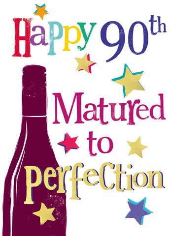 Brightside 'Matured To Perfection' 90th Birthday Card