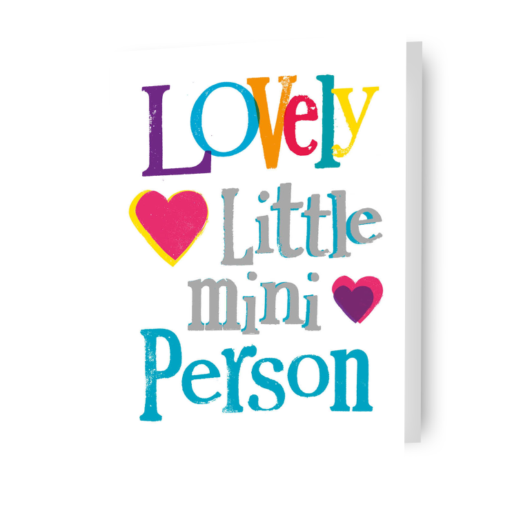 Brightside 'Lovely Little Mini Person' New Baby Card