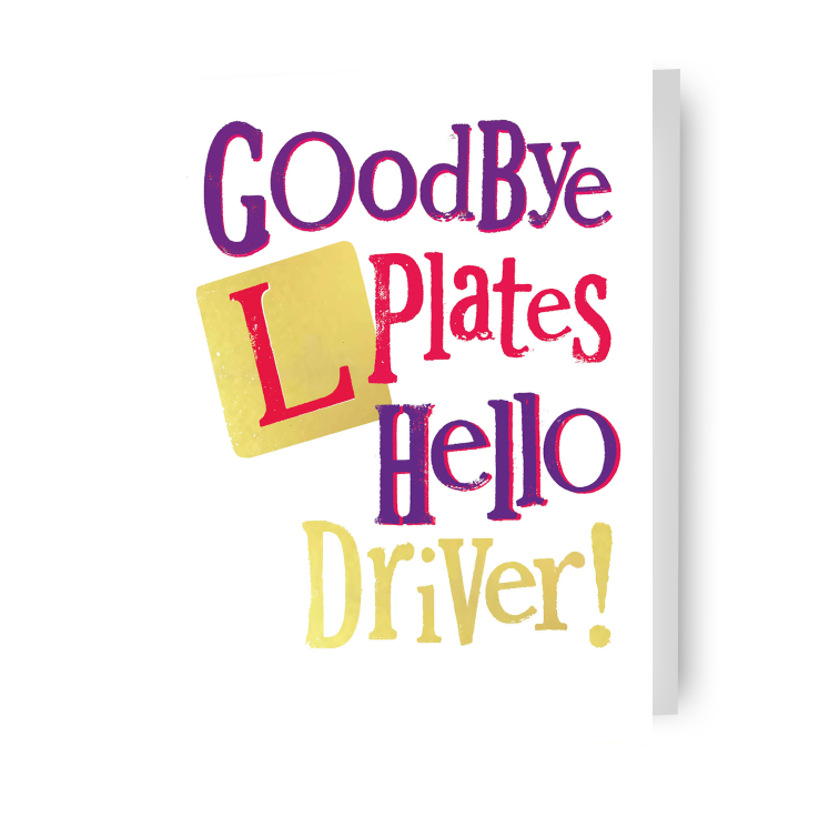 Brightside 'Goodbye L Plates Hello Driver' Passed Driving Test Card