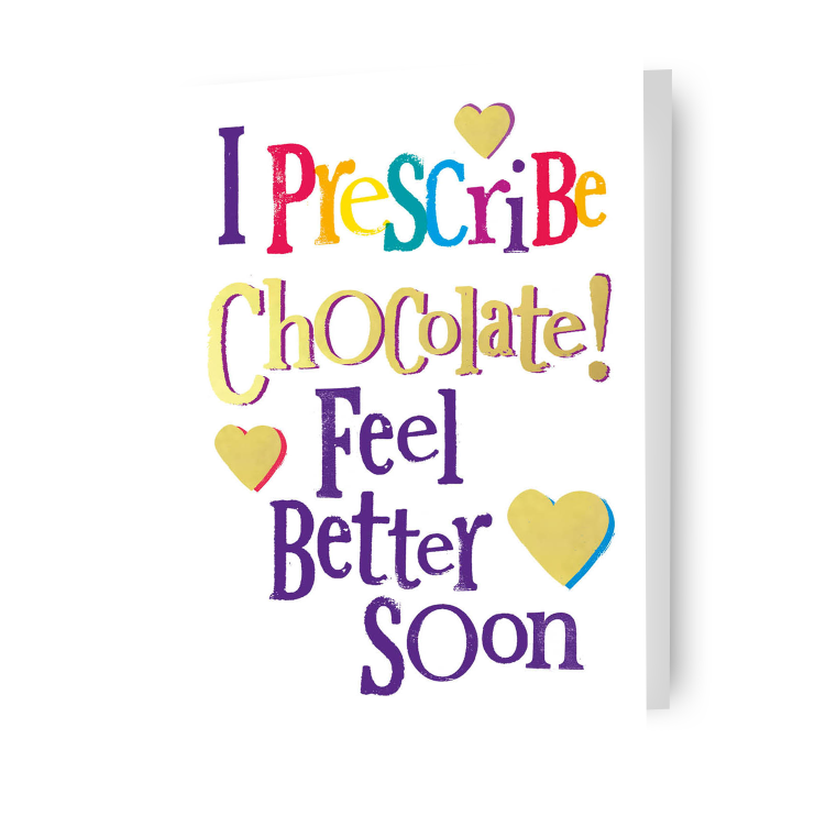 Brightside 'I Prescribe Chocolate' Get Well Soon Card