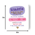 Brightside 'Wonderful Mum' Birthday Card