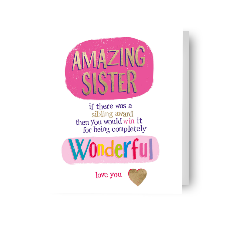 Brightside 'Amazing Sister' Birthday Card