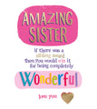 Brightside 'Amazing Sister' Birthday Card