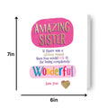 Brightside 'Amazing Sister' Birthday Card