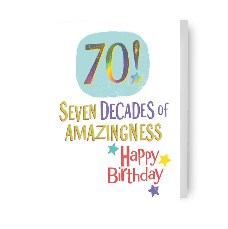 Brightside Age 70 Birthday Card