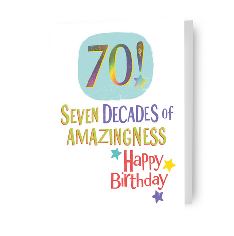 Brightside 70th Birthday Card