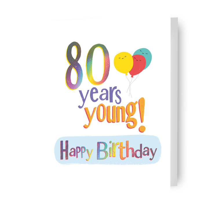 Brightside Age 80 Birthday Card