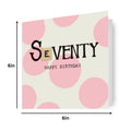 Bexy Boo Age 70 Birthday Card