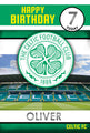 Celtic FC Birthday Card, Personalise with Sticker Sheet