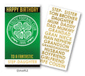 Celtic Birthday Card, Personalise Relation With Sticker Sheet
