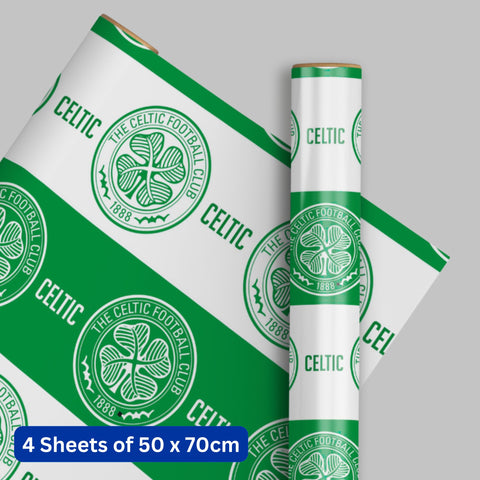 Celtic FC 4 Sheets & 4 Tags Gift Wrap Bundle