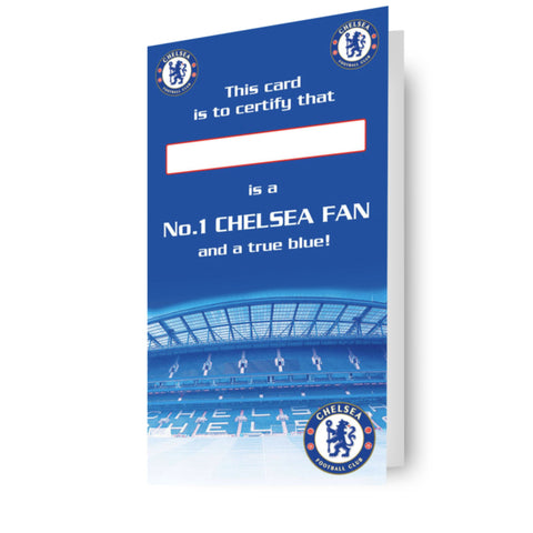 Chelsea FC Certificate Birthday Card