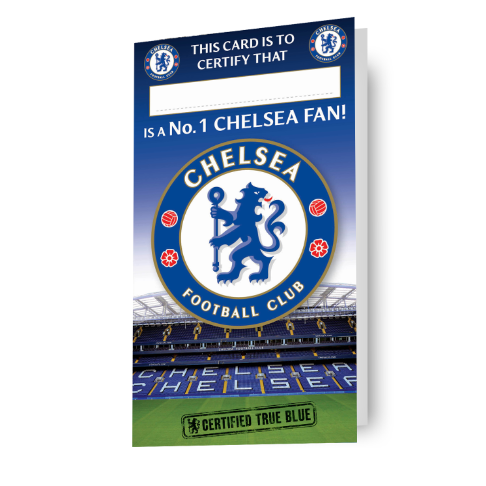 Chelsea FC Certificaat Verjaardagskaart