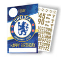 Chelsea FC Personalise Birthday Card With Sticker Sheet