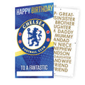 Chelsea FC Personalise Birthday Card With Sticker Sheet