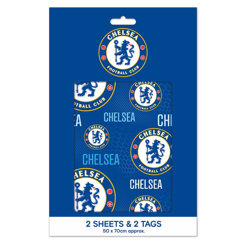 Chelsea FC 2 Sheets & 2 Tags Gift Wrap – Danilo Promotions