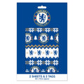 Chelsea FC Christmas 2 Sheets & 2 Tags Gift Wrap