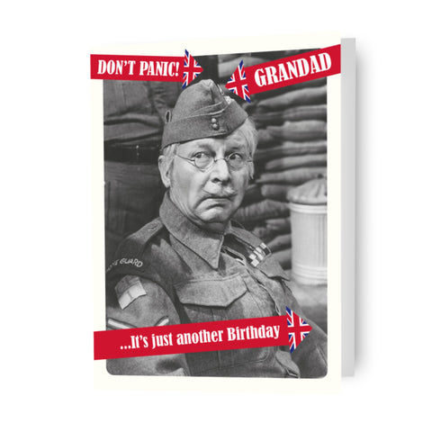 Dad's Army 'Don't Panic Grandad' Birthday Card
