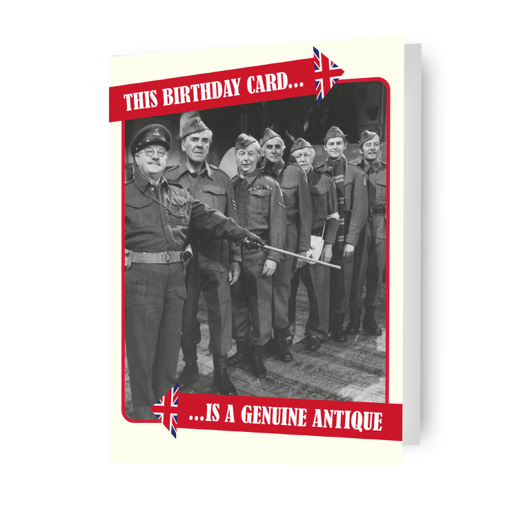 Dad's Army 'Genuine Antique' Birthday Card