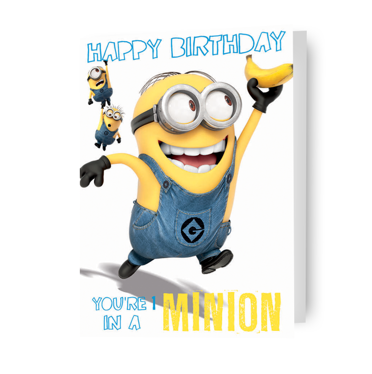 Cattivissimo me Minion 1 in un biglietto d'auguri Minion