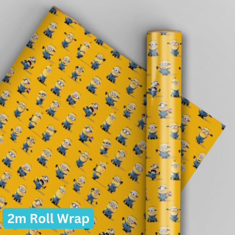 Despicable Me Minions 2m Roll Wrapping Paper - 3 Pack Bundle
