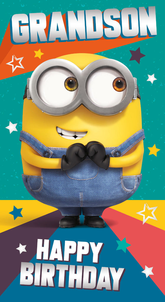 Despicable Me Grandson Birthday Card