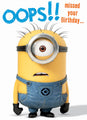 Despicable Me Minions Belated Birthday Card