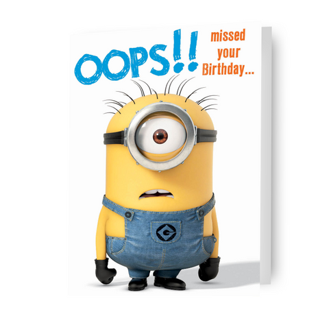 Despicable Me Minions Belated Birthday Card