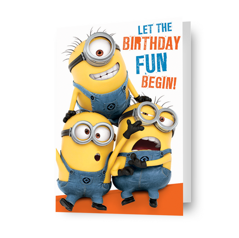 Despicable Me Minions Door Hanger Birthday Card