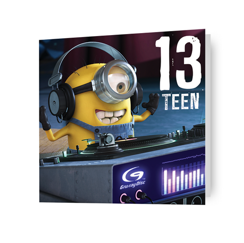 Despicable Me Minion Age 13 Birthday Card