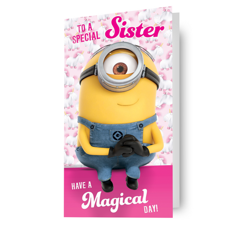 Despicable Me Minions 'Sister' Birthday Card