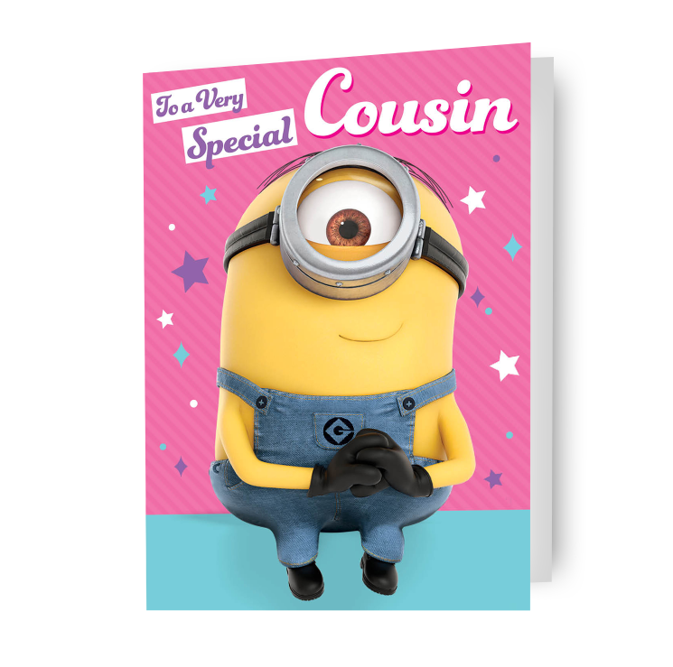 Biglietto d'auguri per cugino speciale Cattivissimo me Minion