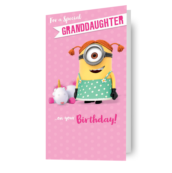 Despicable Me Minions 'Special Granddaughter' Birthday Card