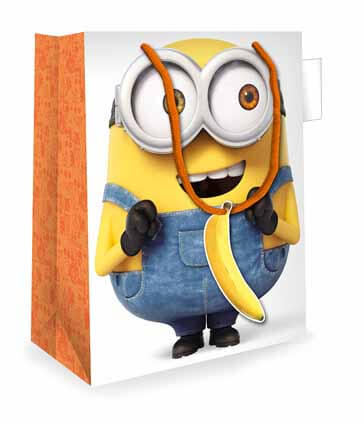 Despicable Me Minions Gift Bag with 'Moving Eyes' Feature