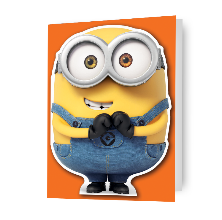 Biglietto d'auguri fustellato Minion