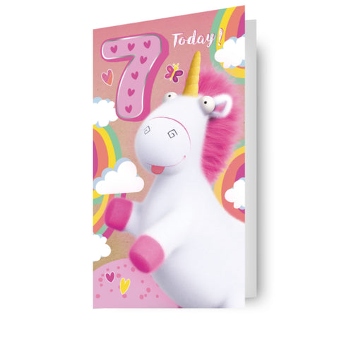 Despicable Me Age 7 Birthday Card