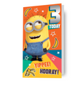 Despicable Me Minions Age 3 Birthday Card