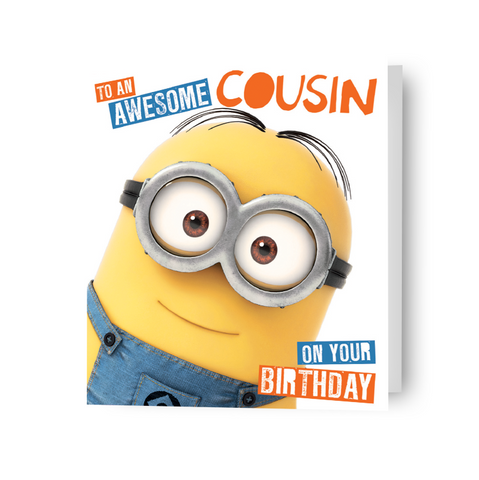 Despicable Me Minions 'Awesome Cousin' verjaardagskaart