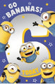 Despicable Me Minions Age 6 Birthday Card
