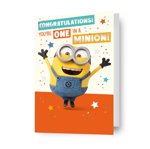 Despicable Me Minions 'You're One In A Minion' Congratulations Card