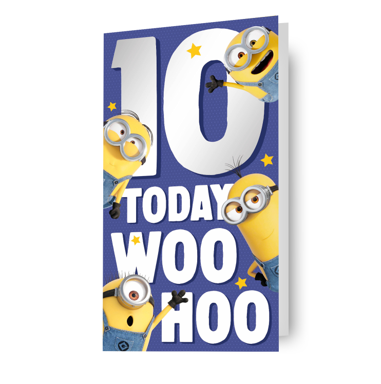 Despicable Me Minions 10 jaar verjaardagskaart