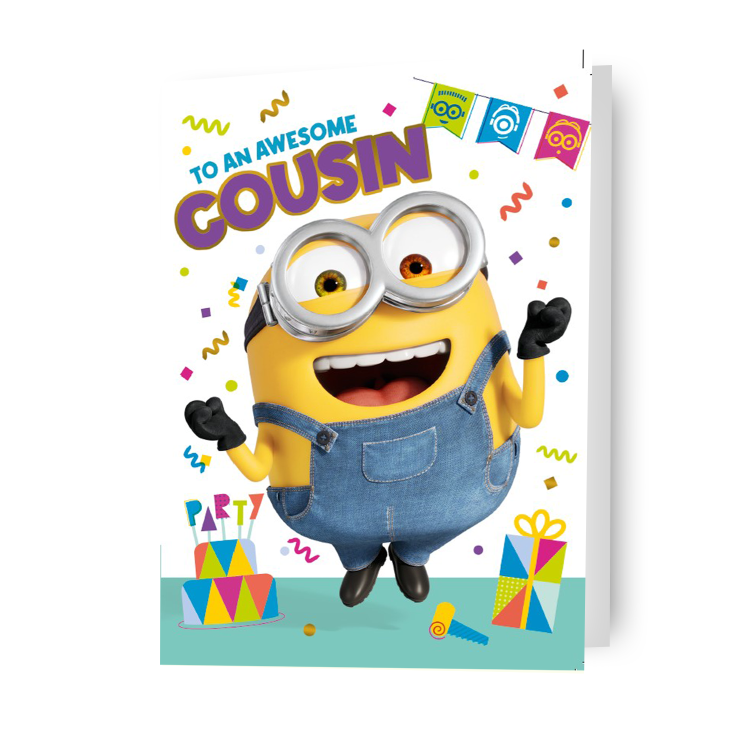 Despicable Me Minions 'To An Awesome Cousin' Birthday Card