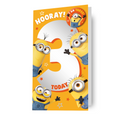 Despicable Me Minions Age 3 Birthday Card