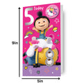 Despicable Me Minions Age 5 Birthday Card